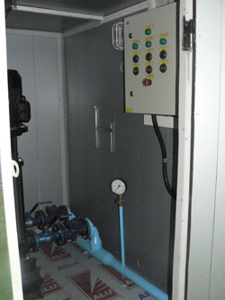 Насосная станция ПНС 12-15 (щит управления самой насосной станцией и внешними насосами водозабора)